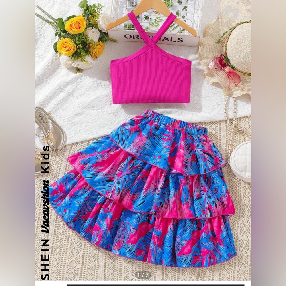 Tropical skirt set